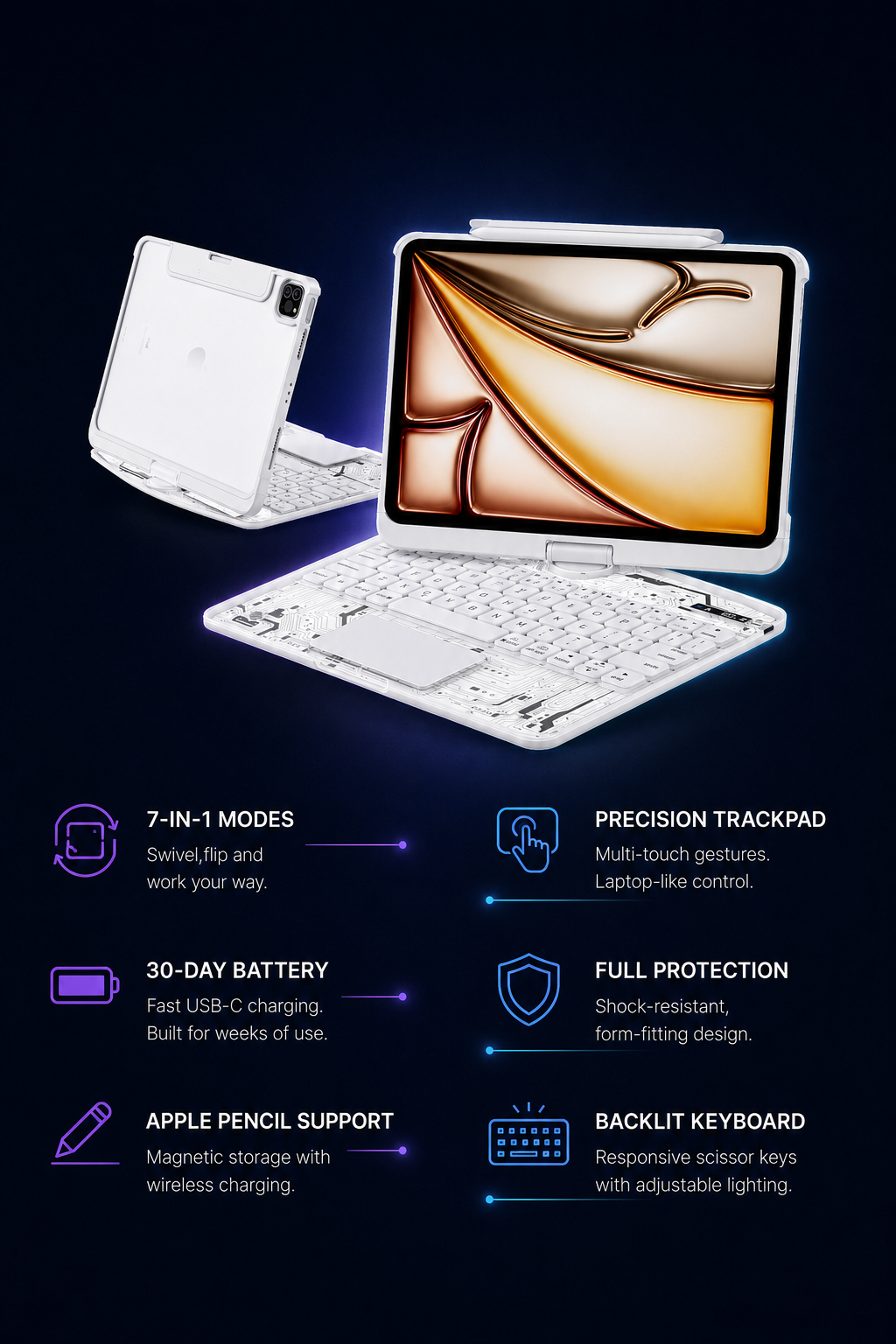NoxRev TXP1 keyboard case for iPad